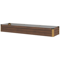 8'x2'x1' Galvanized Raised Bed, Large Elevated Planter Box for Growing Flowers, Herbs and Vegetables, Dark Grey