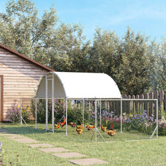 21.7' x 6.2' Metal Chicken Run with Waterproof and Anti-UV Cover