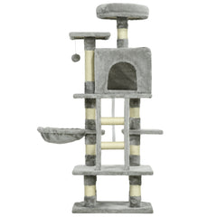 52 Inch Large Cat Tree for Indoor Cats, Dark Grey