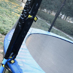 12FT Trampoline Net Enclosure Trampolining Bounce Safety Accessories w/ 8 Poles Net Enclosure Only, Black