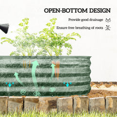 4.9 x 2 x 1ft Galvanized Raised Garden Bed Kit, Metal Planter Box with Safety Edging, Black