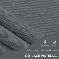 6.5' x 4' Manual Retractable Awning, Non-Screw Freestanding Patio Awning, UV Resistant, for Window or Door, Dark Grey