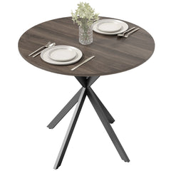 31.5" Industrial Round Dining Table - White Oak
