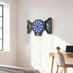Electronic Dartboard Set with 31 Games and 285 Programs for 8 Players, Soft Tip Dart Board Set with Cabinet, 6 Darts and 6 Spare Tips, LCD Display