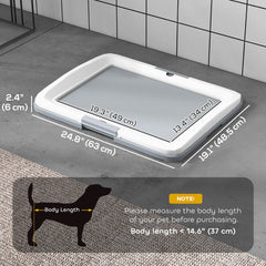18" x 13" Pee Pad Holder, Dog Potty Tray for Indoor Outdoor, Easy to Clean Dog Training Toilet Pee Pad Tray, Grey