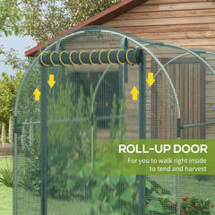 Galvanized Steel Crop Cage, Plant Protection Tent with Zippered Door, 4' x 4', Black