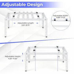 Mini Split Ground Stand Adjustable for 9000-36000 BTU Ductless Air Conditioners Heat Pump-White