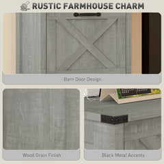 Vertical Filing Cabinet with 2 Drawers, Rustic Farmhouse Office Storage Cabinet for A4, Letter Size, Distressed Black