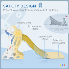 Toddler Slide Indoor for Kids 1.5-3 Years Old, Space Theme Climber Slide Playset, Blue