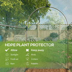 Galvanized Steel Crop Cage, Plant Protection Tent with Zippered Door, 4' x 4', Black