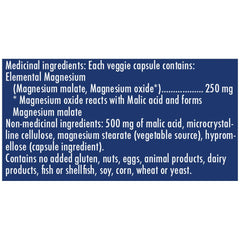 Naka Platinum MAGNESIUM MALATE, 200 VCaps