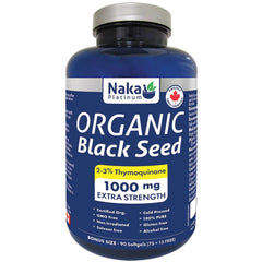 Naka Platinum ORGANIC BLACK SEED, 90 Softgels