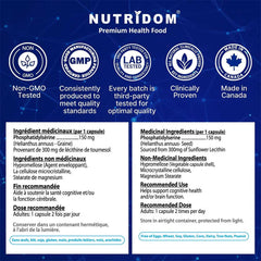 Nutridom PS 150 (Phosphatidylserine), 150mg x 60 VCaps