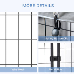 Outdoor Dog Kennel with Waterproof UV-Resistant Cover, 4 x 4 x 4.5 ft