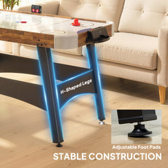 61" Air Hockey Table, Arcade Game Table with LED Scoreboard and Manual Scorers, Pushers, Pucks