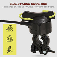 Bike Trainer Magnetic Bicycle Stand Indoor Exerciser w/ Quick Release Skewer, 5 Levels Resistance, Red