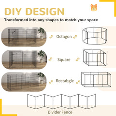 30inch Foldable Metal Exercise Pet Playpen Yard Dog Puppy Kennel Cage 8 Panel