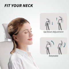 Ergonomic Office Chair, Mesh Desk Chair with Adjustable Headrest, Lumbar Support and Height, Flip-Up Armrests, Black