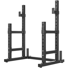 Adjustable Squat Rack, 660 lbs Multi-Function Barbell Rack for Weight Lifting and Home Gym Strength Training, Black