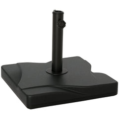 44lbs Square Cement Patio Umbrella Base Stand, Outdoor Garden Parasol Base Umbrella Weight Stand Holder Fits Φ1.3", Φ1.5" and Φ2.0" Pole - Black