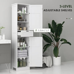Freestanding Bathroom Cabinet with Drawer and 2 Doors, Tall Bathroom Cupboard for Kitchen, Study, Living Room