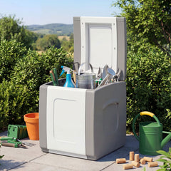 Outdoor Deck Box with Lid for Packages and Garden-Gray
