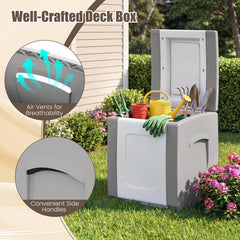 Outdoor Deck Box with Lid for Packages and Garden-Gray