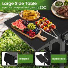 Outdoor Grill Cart, Foldable Grilling Table for Blackstone Griddle with 31” x 17” Tabletop