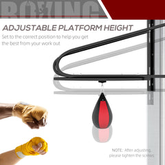 Wall-mounted Speed Bag Boxing Platform with Adjustable Height