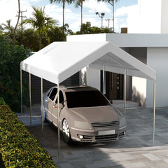 10 x 20ft Carport Replacement Canopy, UV Resistant Garage Car Cover with Ball Bungee Cords, Dark Grey