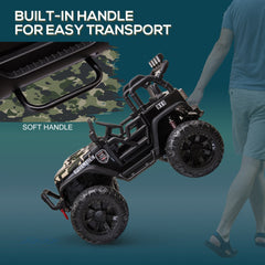 12V Battery-powered Kids Jeep Ride On Police Car with Parental Remote Camouflage