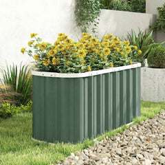 Galvanized Raised Garden Bed, Deep Root Planter Box, Outdoor Garden Bed with Plant Labels, 5' x 2' x 2', Dark Grey
