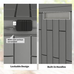 80 Gallon Resin Deck Box, Lockable Outdoor Storage Box, Splash-Resistant & UV Resistant Patio Storage Container
