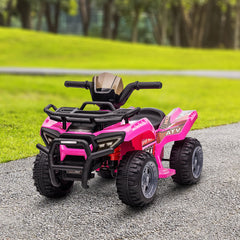 Kids Ride-on ATV Quad Bike Four Wheeler Car with Music, 6V Battery Powered Motorcycle for 18-36 Months, Black
