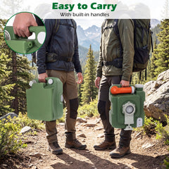 Portable Camping Toilet Porta Potty with Level Indicator and 22 L Detachable Waste Tank-Green