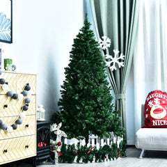 6ft Christmas Tree Unlit Artificial Spruce Full Tree with Solid Metal Stand