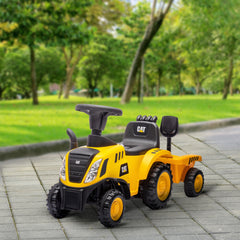 Caterpillar Licensed No Power Ride On Tractor with Shovel, Trailer