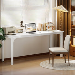 71" Computer Desk, Desktop Desk with Metal Legs, Distressed Black