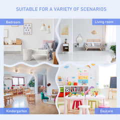 4-Piece Set Kids Wood Table Chair Bench with Storage Function Gift for Toddlers