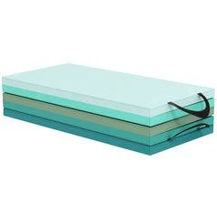 6ft Folding Gymnastics Mat, Thick Exercise Mat with Carry Handles for Yoga Aerobics Fitness Training, Mixed Green