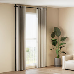 Room Divider Curtain Rod with Adjustable Floor to Ceiling Tension Rod No Drilling Required-Black