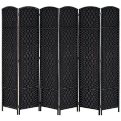 6ft Folding Room Divider, 3 Panel Wall Partition with Wooden Frame for Bedroom, Home Office, Natural