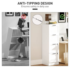 2 Drawer Filing Cabinet with Lock, Office Storage Cabinet with Adjustable Hanging Bars for A4 Letter Size Files, Black