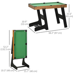 38" Mini Pool Table Set Tabletop Billiards Game with Easy Folding for Storage, with Balls, Cues, Chalk, Brush