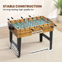 48 in 13-in-1 Combo Multi Game Table with Foosball, Pool, Hockey and More for Adults, Light Walnut