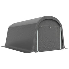 10' x 15' Portable Shed, Outdoor Storage Shed Tent with Roll-Up Zipper Door for Patio Garden Garage, Dark Grey