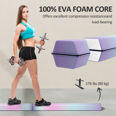 7ft Folding Balance Beam, Gymnastics Equipment with Anti-Slip Bottom for Kids Home Training, Multicolour
