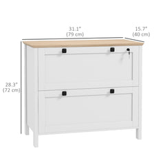 2 Drawer File Cabinet, Lockable Filing Cabinet with Adjustable Hanging Bar for Letter, A4 and Legal Size, Black