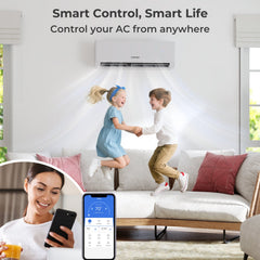 UltrEco Series 24,000 BTU 2 Zone Mini Split Heat Pump with WiFi, 23 SEER2, 12K + 18K