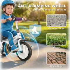 6 in 1 Toddler Tricycle Stroller with Basket, Canopy, 5-point Safety Harness, for 12-60 Months, Grey